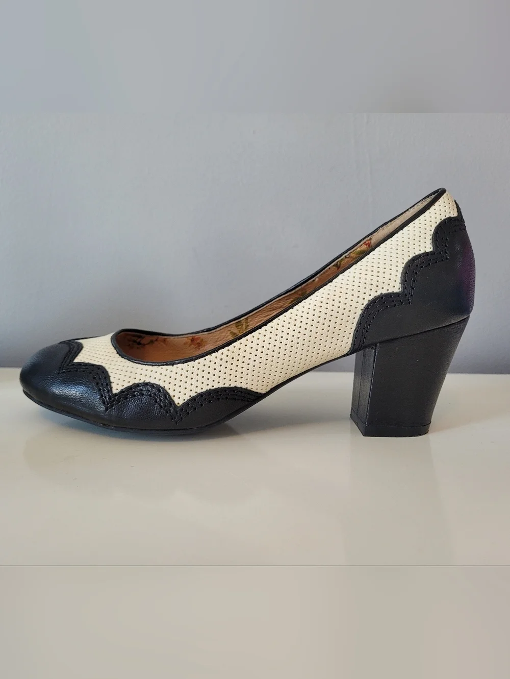 Miss L Fire Perforated Leather Heels, VGUC, Size 39